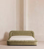 Ruched Velvet Platform Bed