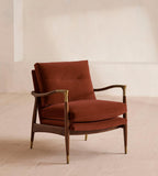 Mid-Century Velvet Accent Chair