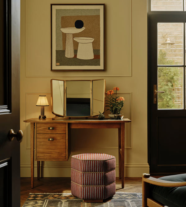 Fluted Brass Table Lamp