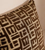 Modern Brown Abstract Pattern Accent Pillow