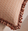 Terracotta Patterned Fringe Square Accent Pillow