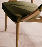 Curved Velvet Dining Chair