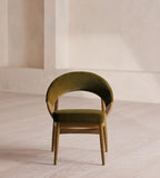 Curved Velvet Dining Chair