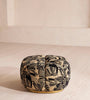 Monochrome Tufted Swivel Chair and Ottoman