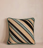 Woven Diagonal Stripe Sage Accent Pillow