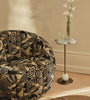 Artisan Patterned Swivel Pumpkin Chair