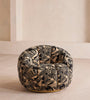 Artisan Patterned Swivel Pumpkin Chair