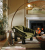 Plush Ribbed Velvet Lounge Chair