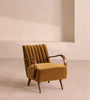 Art Deco Ribbed Velvet Chair