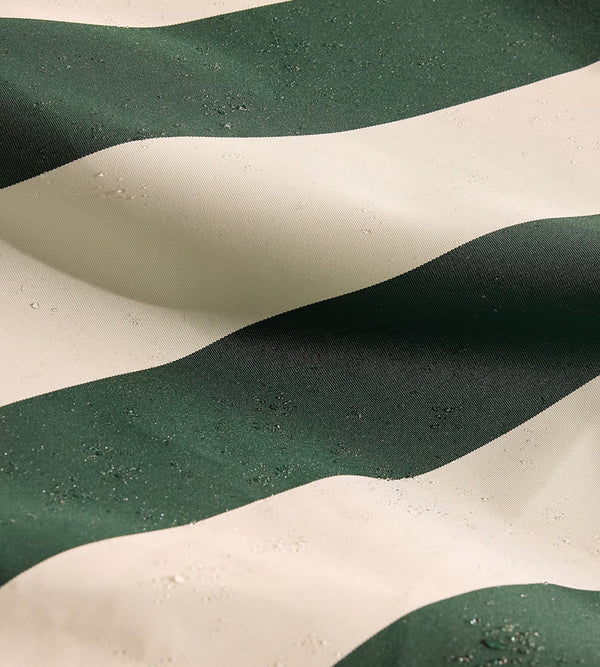 Forest Green Striped Lounge Chair