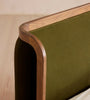 Mid-Century Olive Velvet Bed