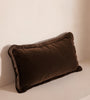 Soft Velvet Lumbar Pillow With Tassels