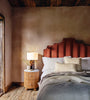 Art Deco Velvet Upholstered Bed