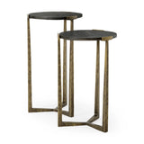 Atticus Hammered Gold Nesting Tables