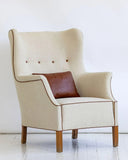 Whimsical Hand-Carved Wooden Leaf Chair