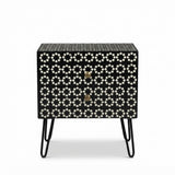 Star Pattern Bone Inlay Nightstand