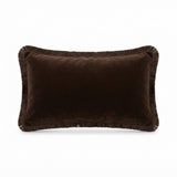Soft Velvet Lumbar Pillow With Tassels