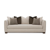 Classic Cream Fabric Sofa With Pillows