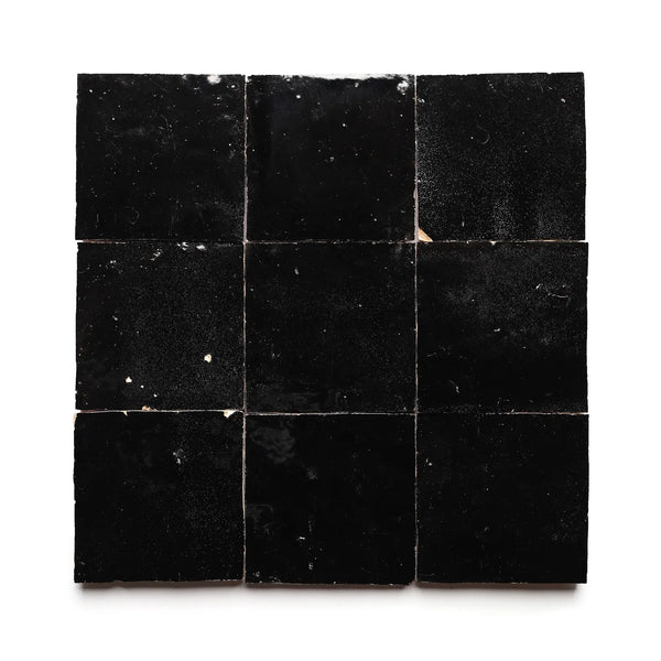 Carbon Black Moroccan Zellige