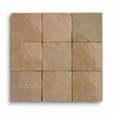 Natural Taupe Handcrafted Moroccan 4×4 Zellige Tile