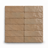 Natural Taupe Handcrafted Moroccan 2×6 Zellige Tile