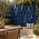Cobalt Blue Handcrafted Moroccan 1×4 Zellige Tile