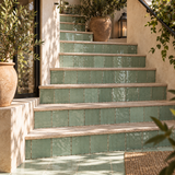 Sage Green Handcrafted Moroccan 4×4 Zellige Tile