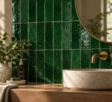 Emerald Green Handcrafted Moroccan 2×6 Zellige Tile