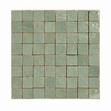 Sage Green Handcrafted Moroccan 2×2 Zellige Tile