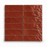 Terracotta Red Handcrafted Moroccan 2×6 Zellige Tile