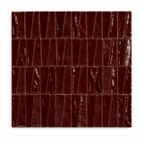 Burgundy Red Handcrafted Moroccan 1×4 Zellige Tile