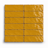 Mustard Yellow Handcrafted Moroccan 2×6 Zellige Tile
