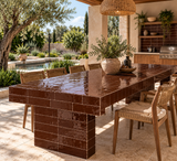 Chocolate Brown Handcrafted Moroccan 2×6 Zellige Tile