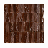 Chocolate Brown Handcrafted Moroccan 1×4 Zellige Tile