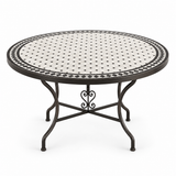 Black & White Zellige Mosaic Dining Table