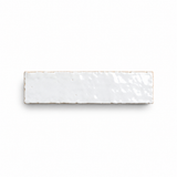 White Handcrafted Moroccan 2×6 Zellige Tile