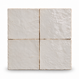 Natural White Handcrafted Moroccan 4×4 Zellige Tile