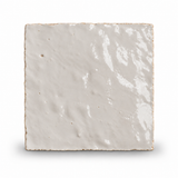 Natural White Handcrafted Moroccan 4×4 Zellige Tile