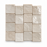 Natural White Handcrafted Moroccan 2×2 Zellige Tile