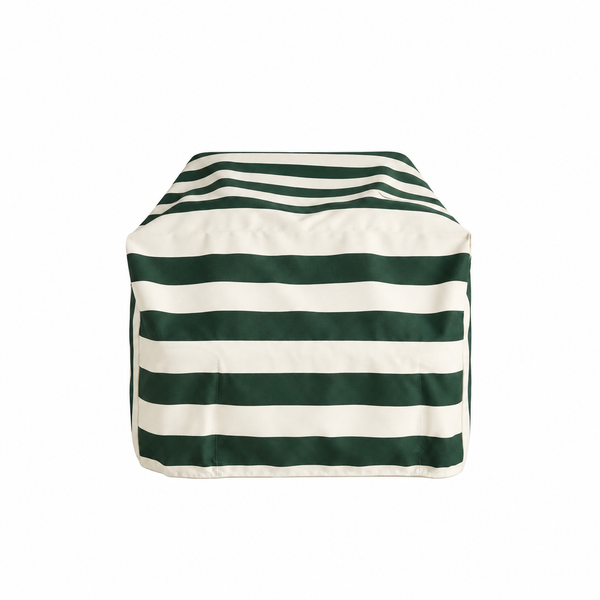 Forest Green Striped Lounge Chair