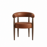 Sculpted Leather Dining Chair