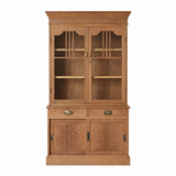 Vintage Japanese Oak Wood Kitchen Hutch