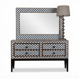 Navy Bone Inlay Vanity & Mirror