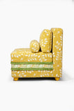 Retro Patterned Low Back Slipper Chair