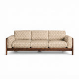 Mid-Century Patterned Timber Sofa