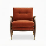 Mid-Century Velvet Accent Chair