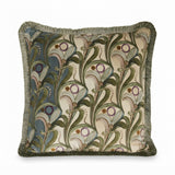 Art Nouveau Floral Fringed Accent Pillow