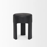 Riya Black Sculptural Stool