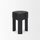 Riya Black Sculptural Stool