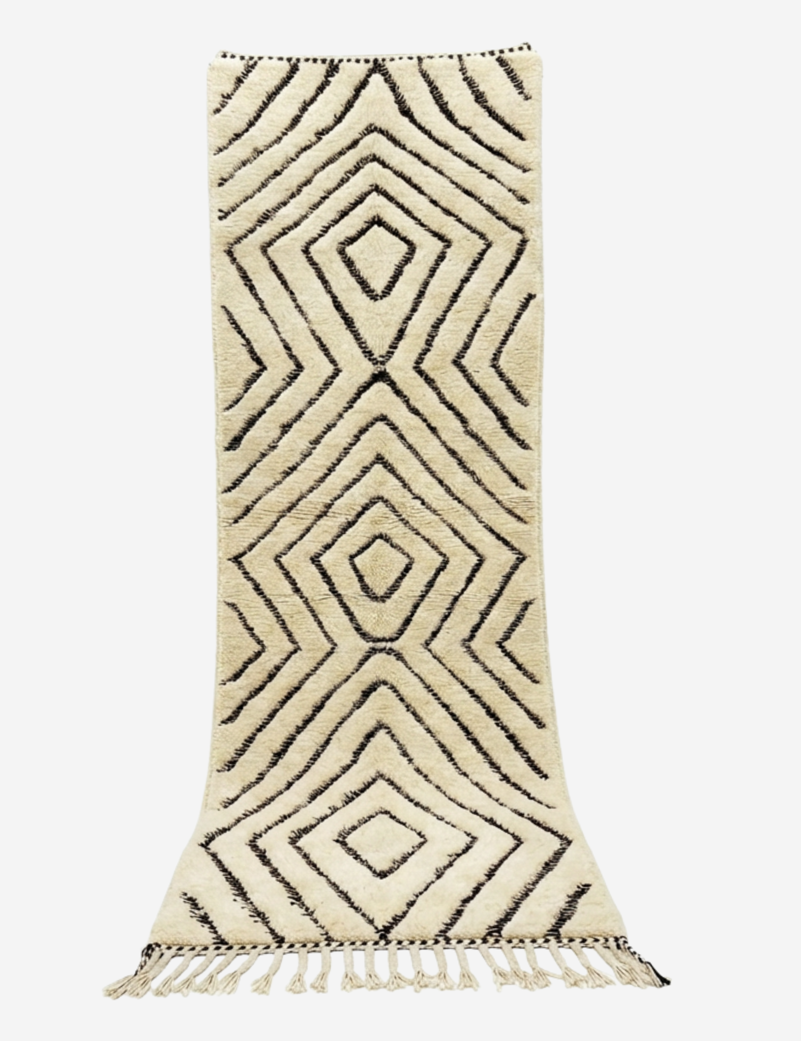 Hand-Woven Geometric Berber Runner
